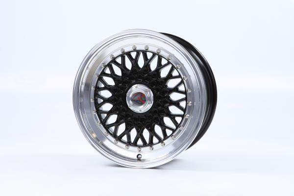 R Style RS01 7,5x16 LK4/100 Odsadzenie(ET):38 ML73,1 Czarny róg, polerowany